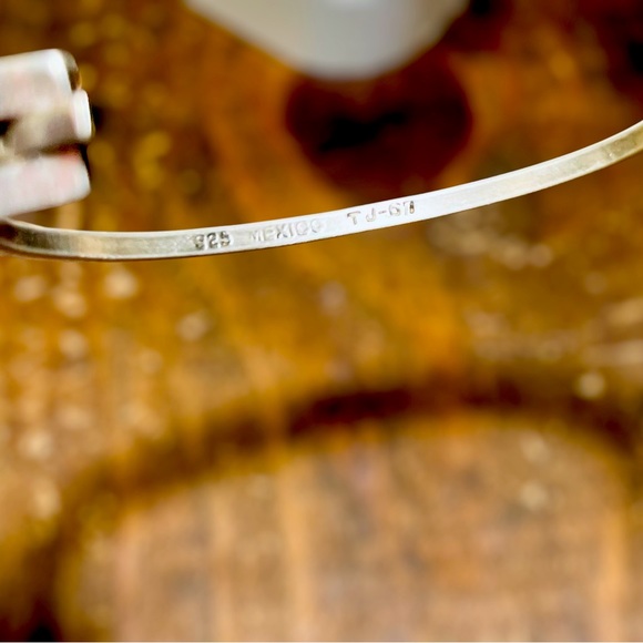 Taxco, Mexico Vintage Earring & Bracelet Set. Sterling Silver 925 with Abalone. - Picture 9 of 9